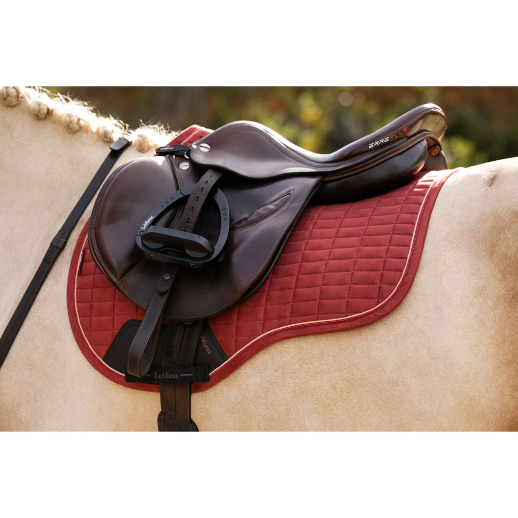 LeMieux Saddlepad Suede Square All Purpose Russet