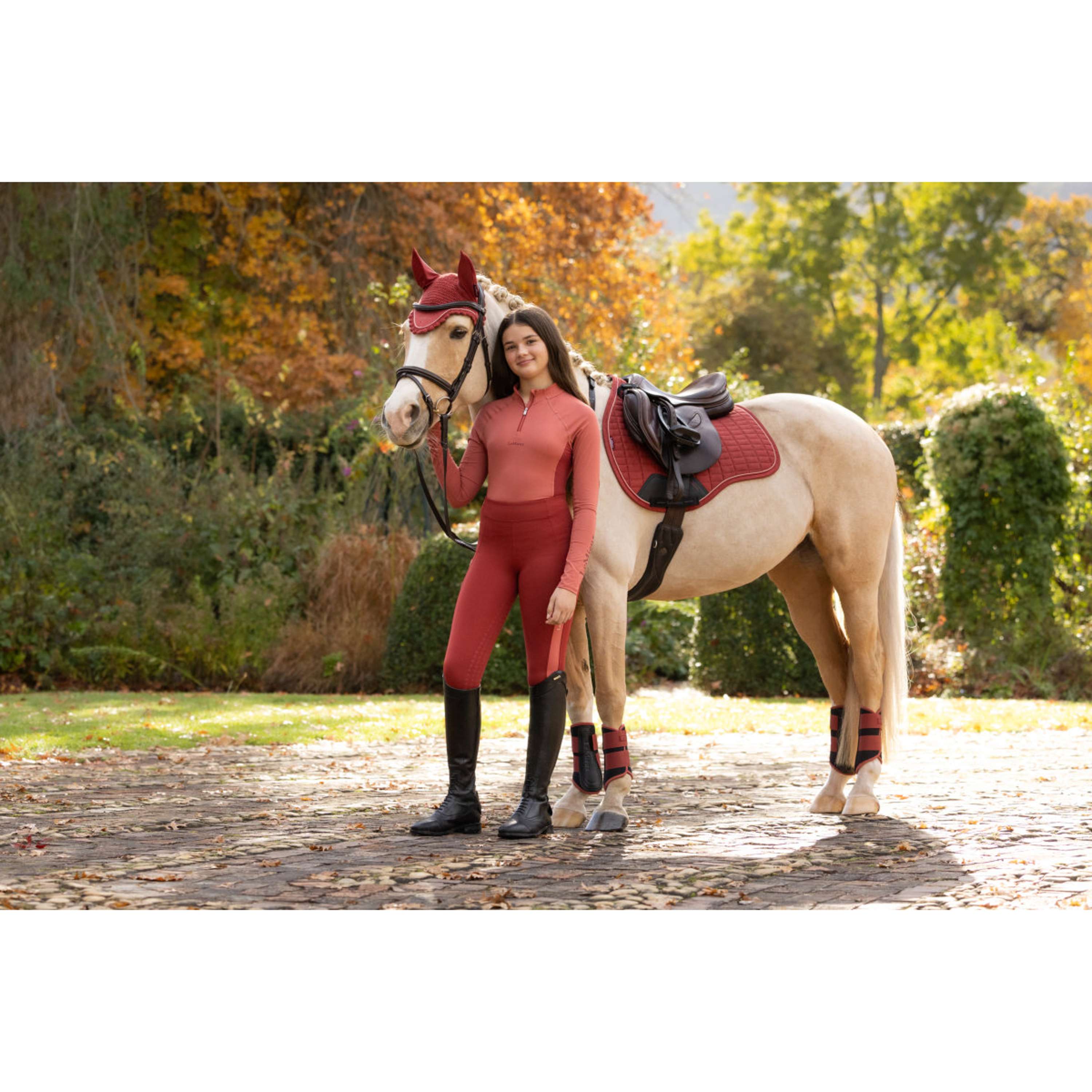 LeMieux Saddlepad Suede Square All Purpose Russet