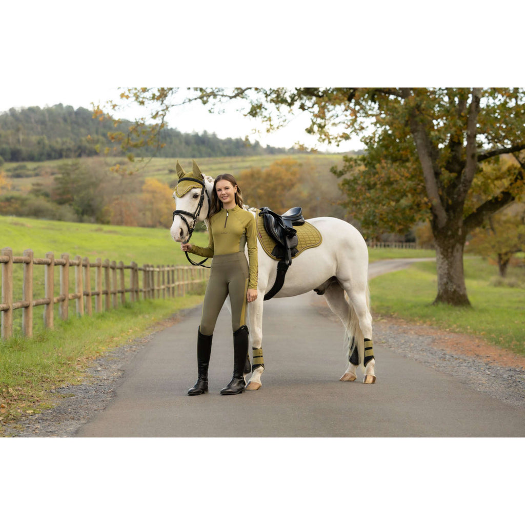 LeMieux Saddlepad Suede Square All Purpose Gooseberry
