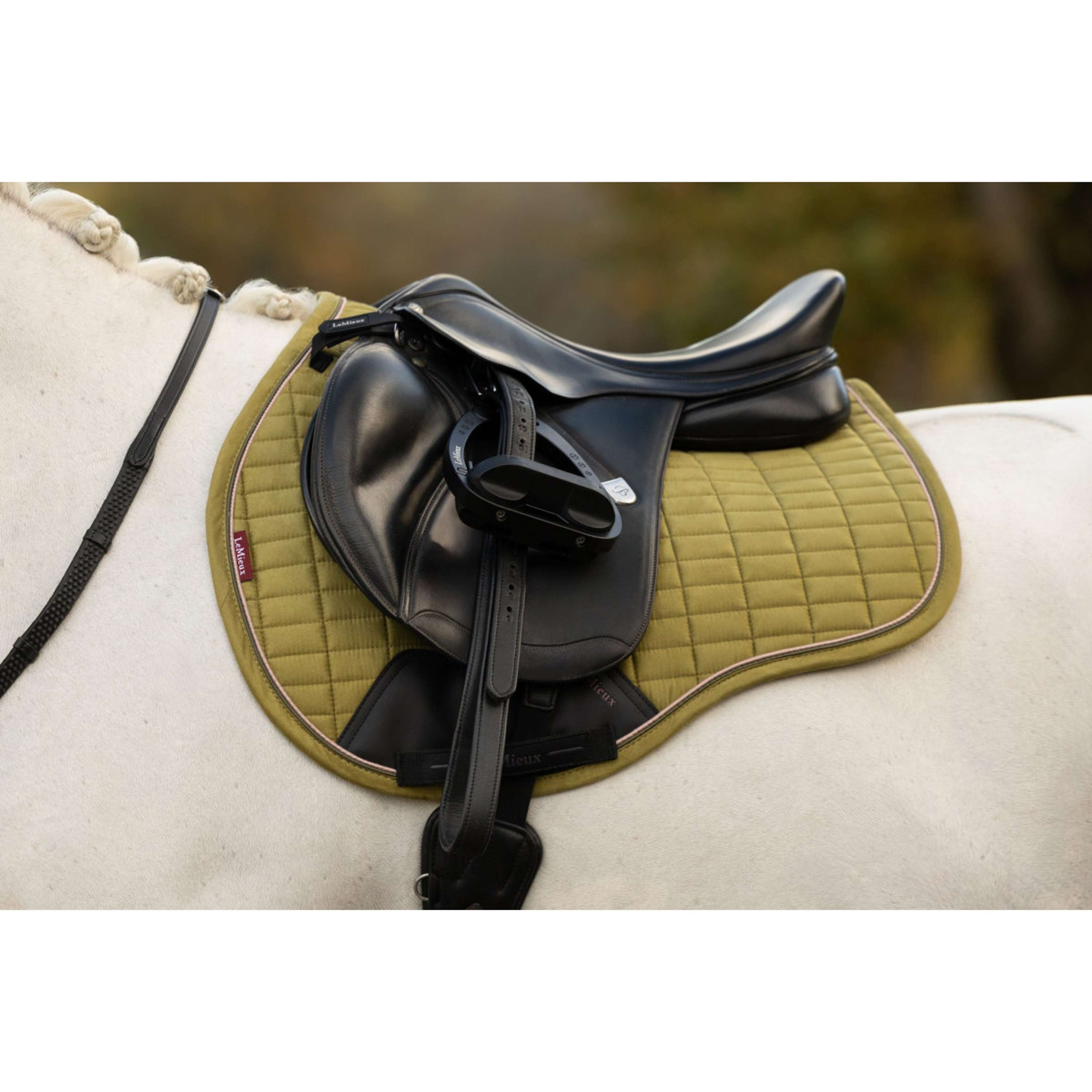 LeMieux Saddlepad Suede Square All Purpose Gooseberry