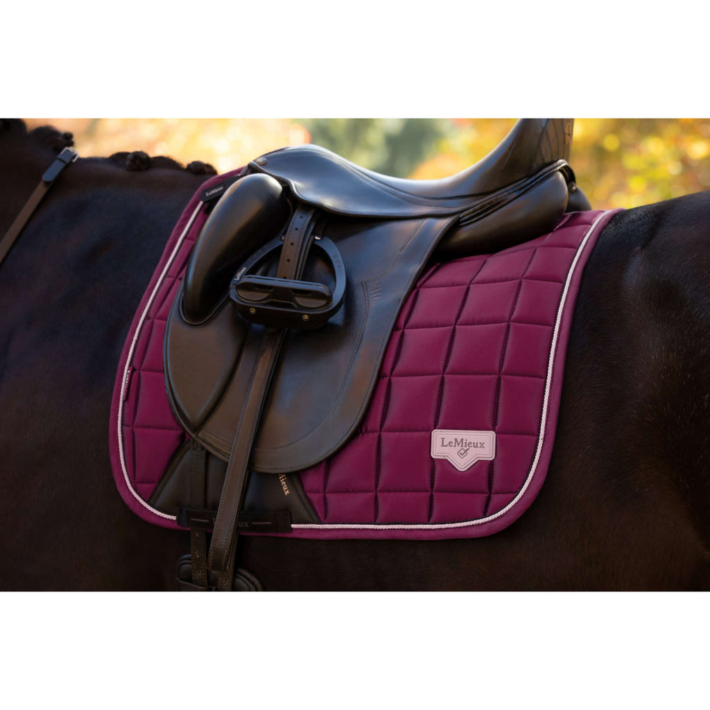 LeMieux Saddlepad Loire Classic Square Dressage Blackberry