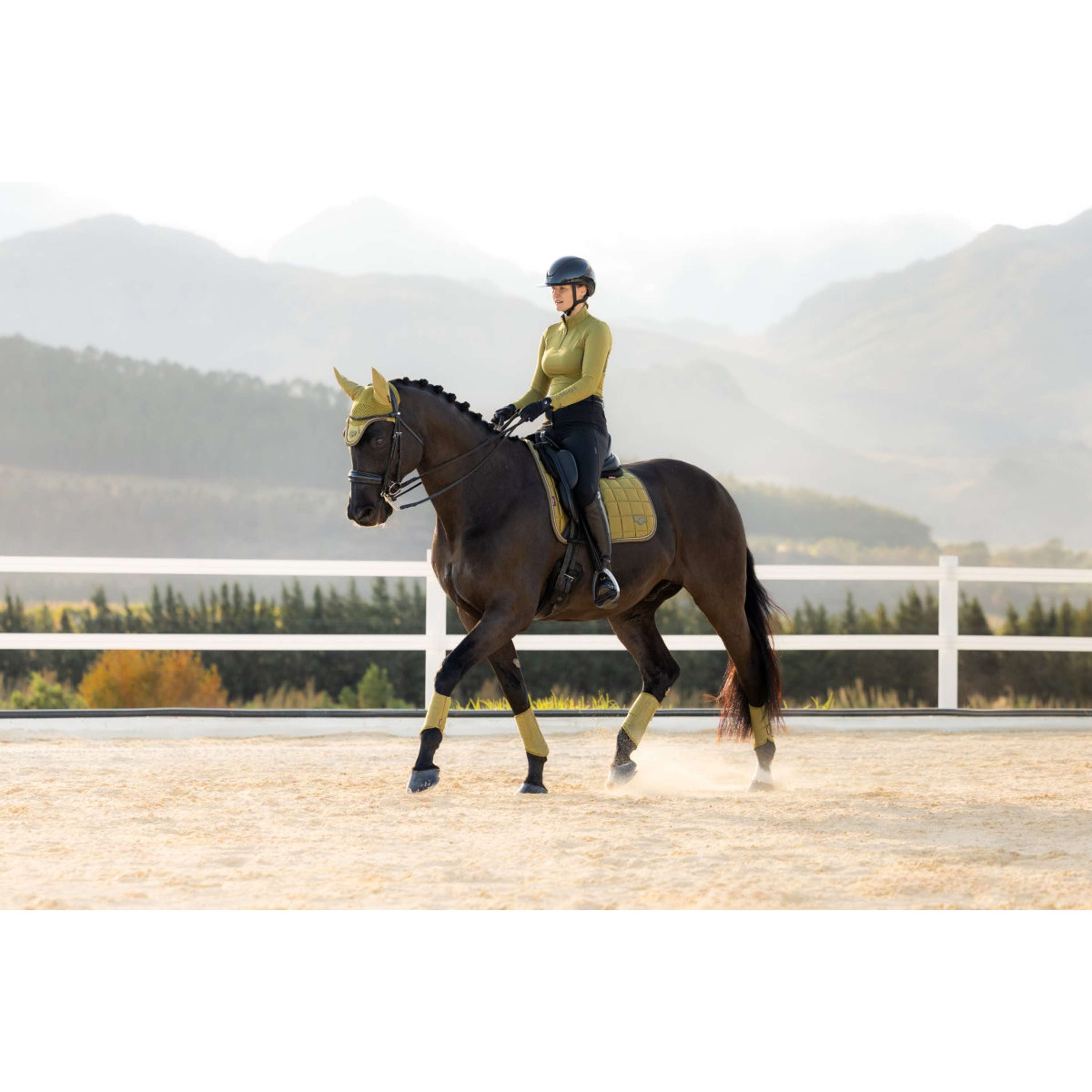 LeMieux Saddlepad Loire Classic Square Dressage Gooseberry