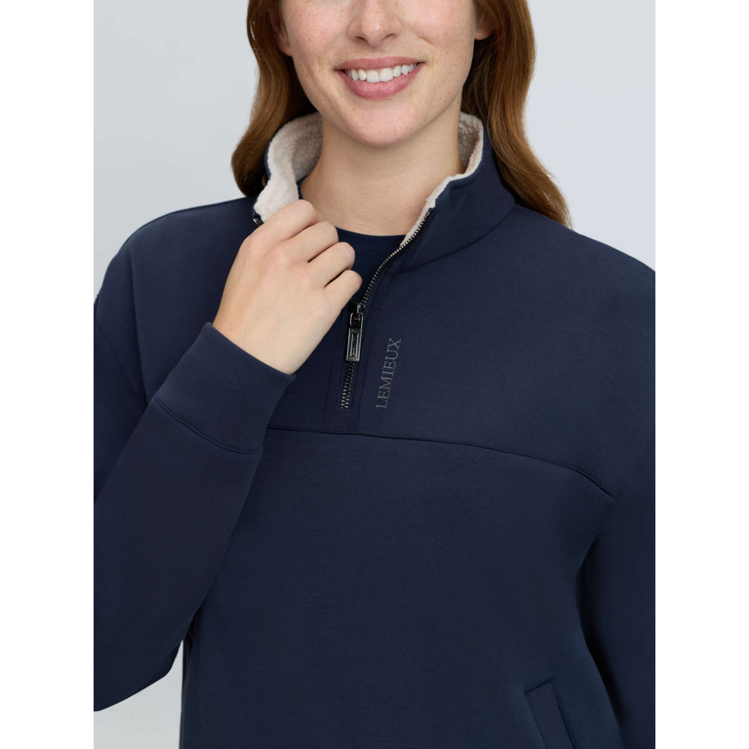 LeMieux Sweater Scarlet Quarter Zip Navy