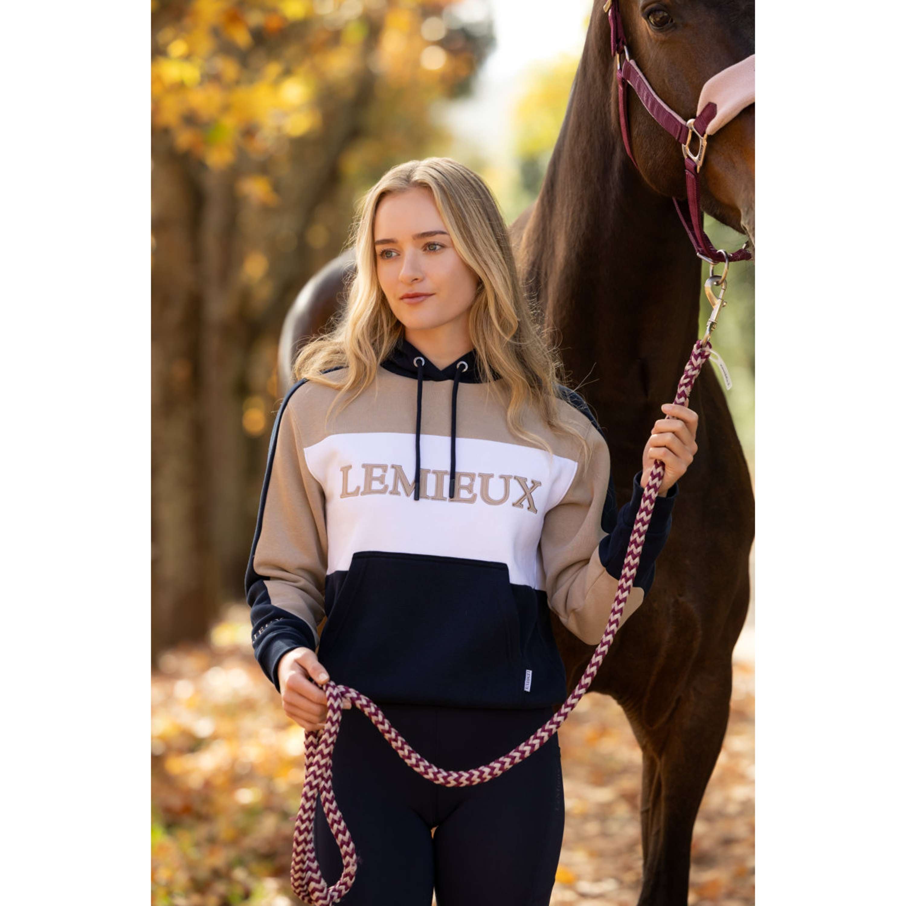 LeMieux Hoodie Kadie Colour Block Navy
