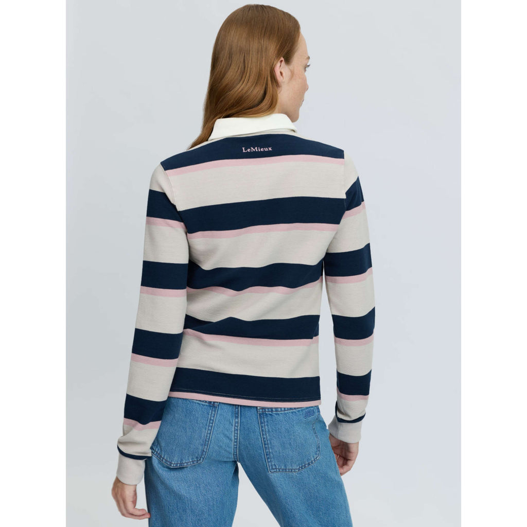 LeMieux Shirt Sloane Stripe Rugby Stone