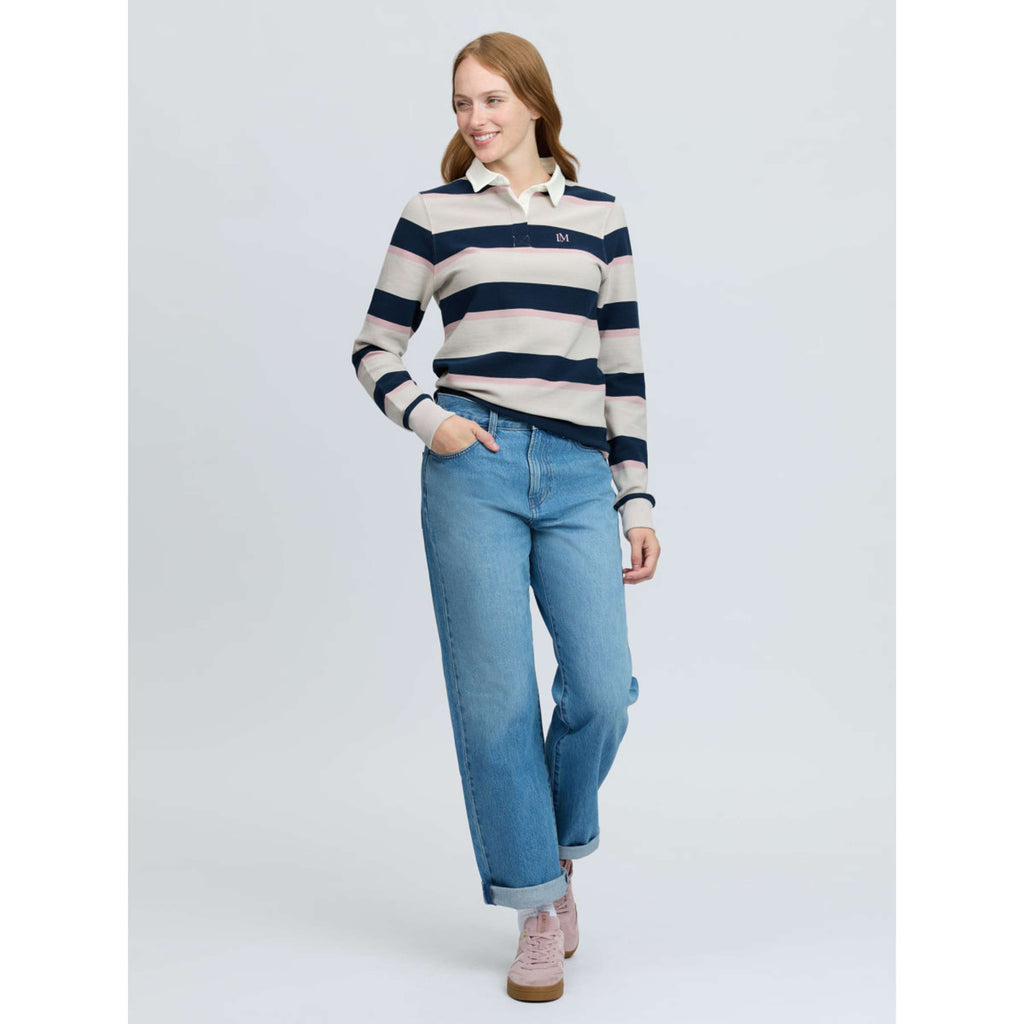 LeMieux Shirt Sloane Stripe Rugby Stone