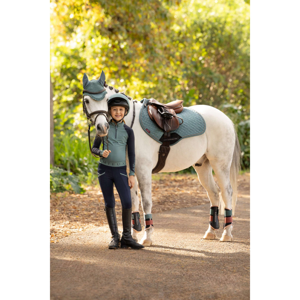 LeMieux Saddlepad Suede Square Jumping Aloe