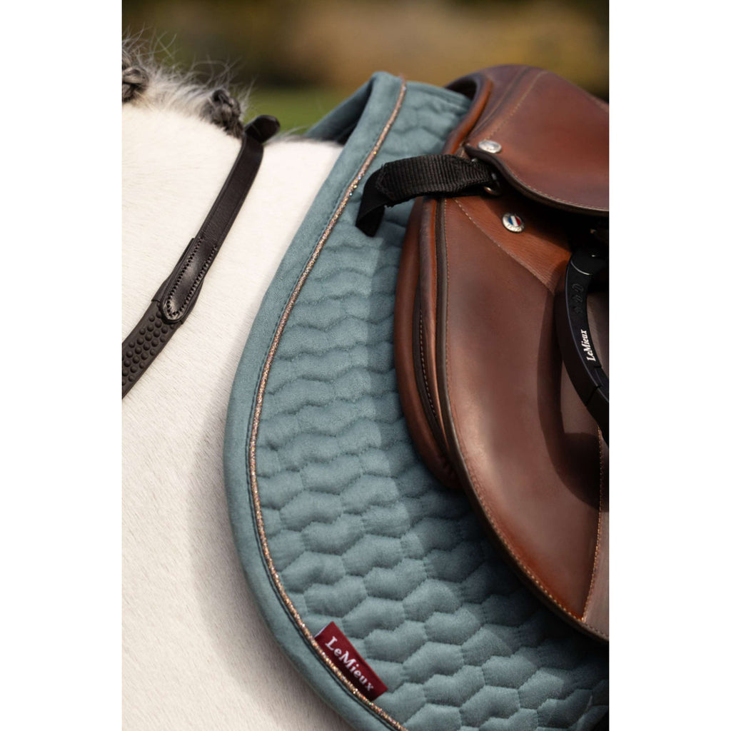 LeMieux Saddlepad Suede Square Jumping Aloe