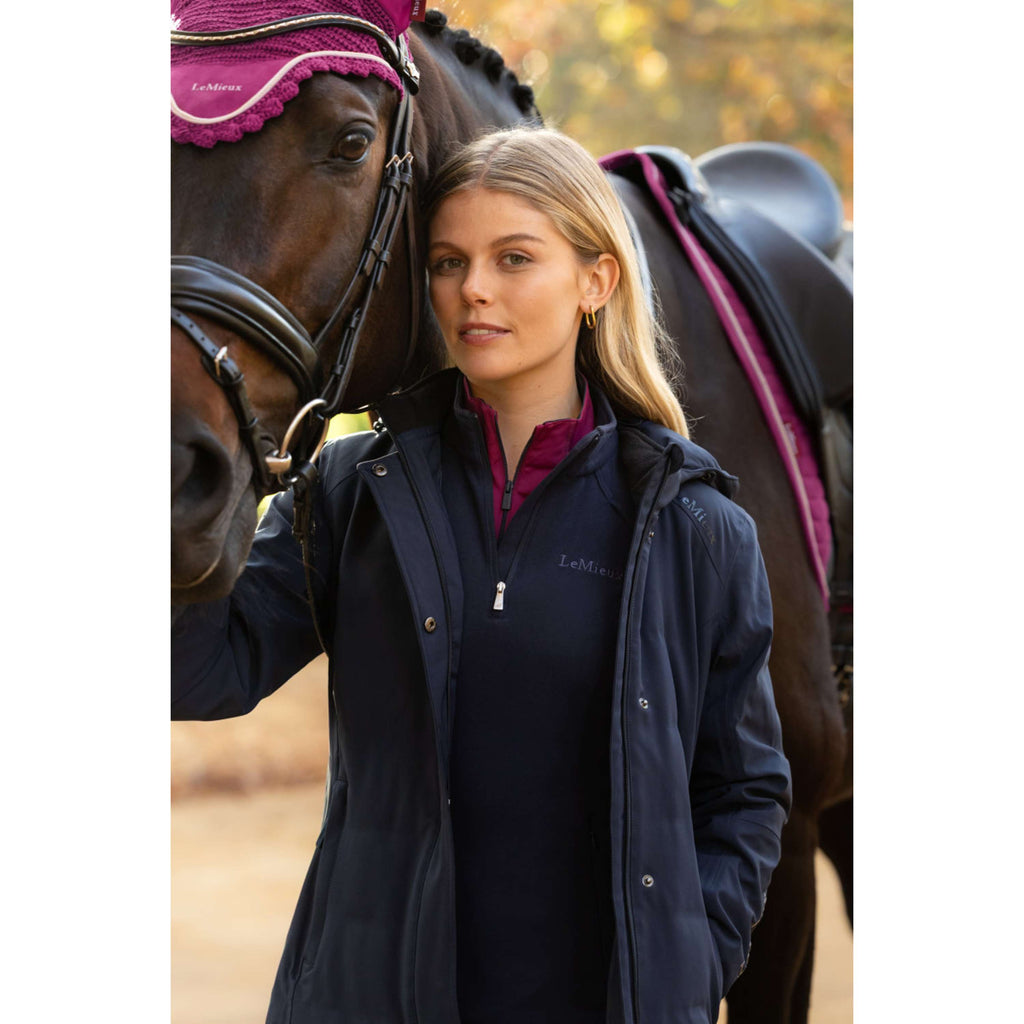 LeMieux Long Coat Erin Waterproof Padded Navy