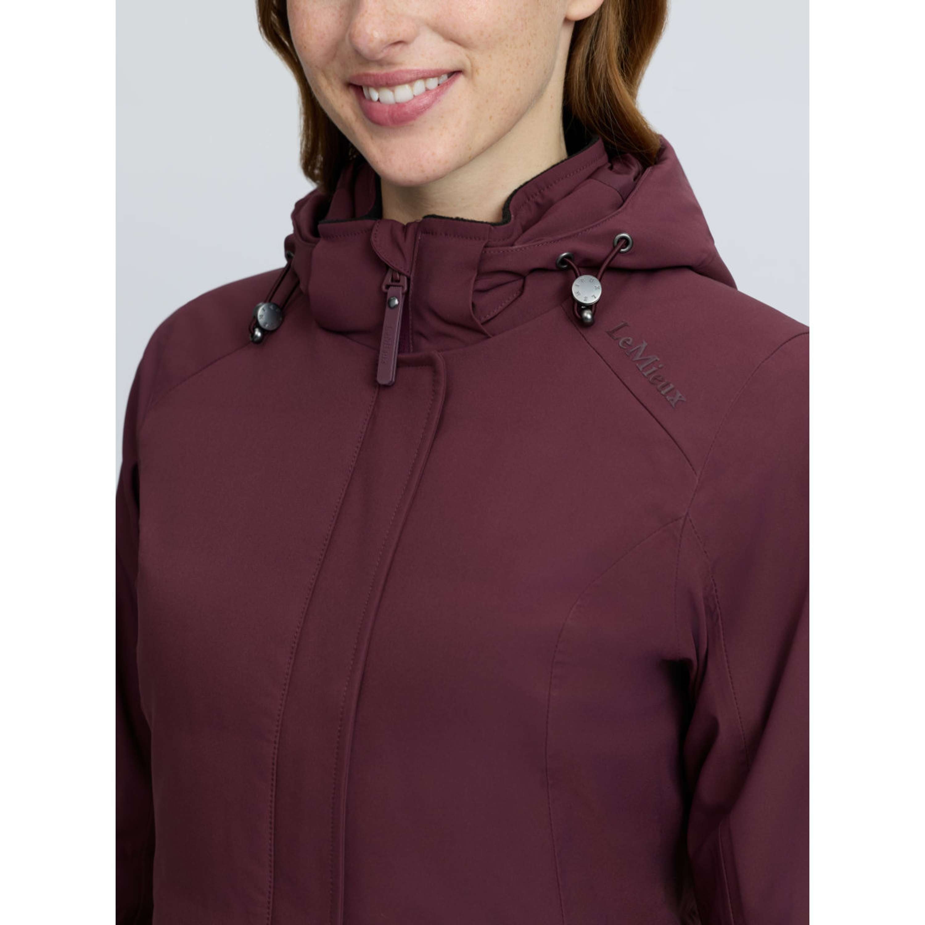 LeMieux Long Coat Erin Waterproof Padded Bramble