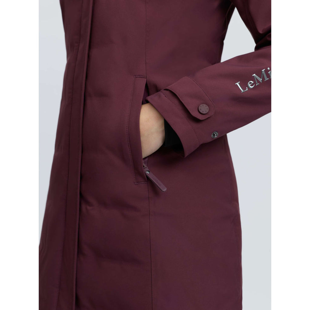 LeMieux Long Coat Erin Waterproof Padded Bramble