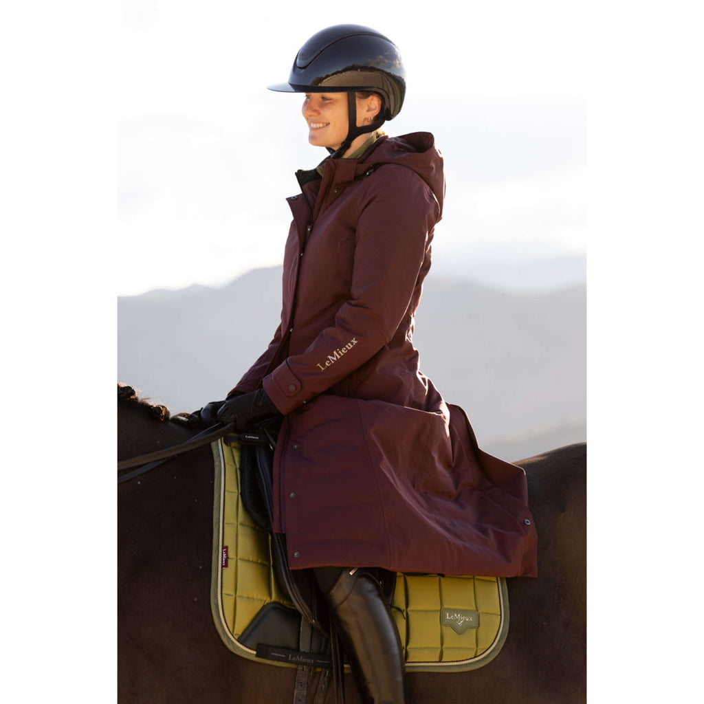 LeMieux Long Coat Erin Waterproof Padded Bramble