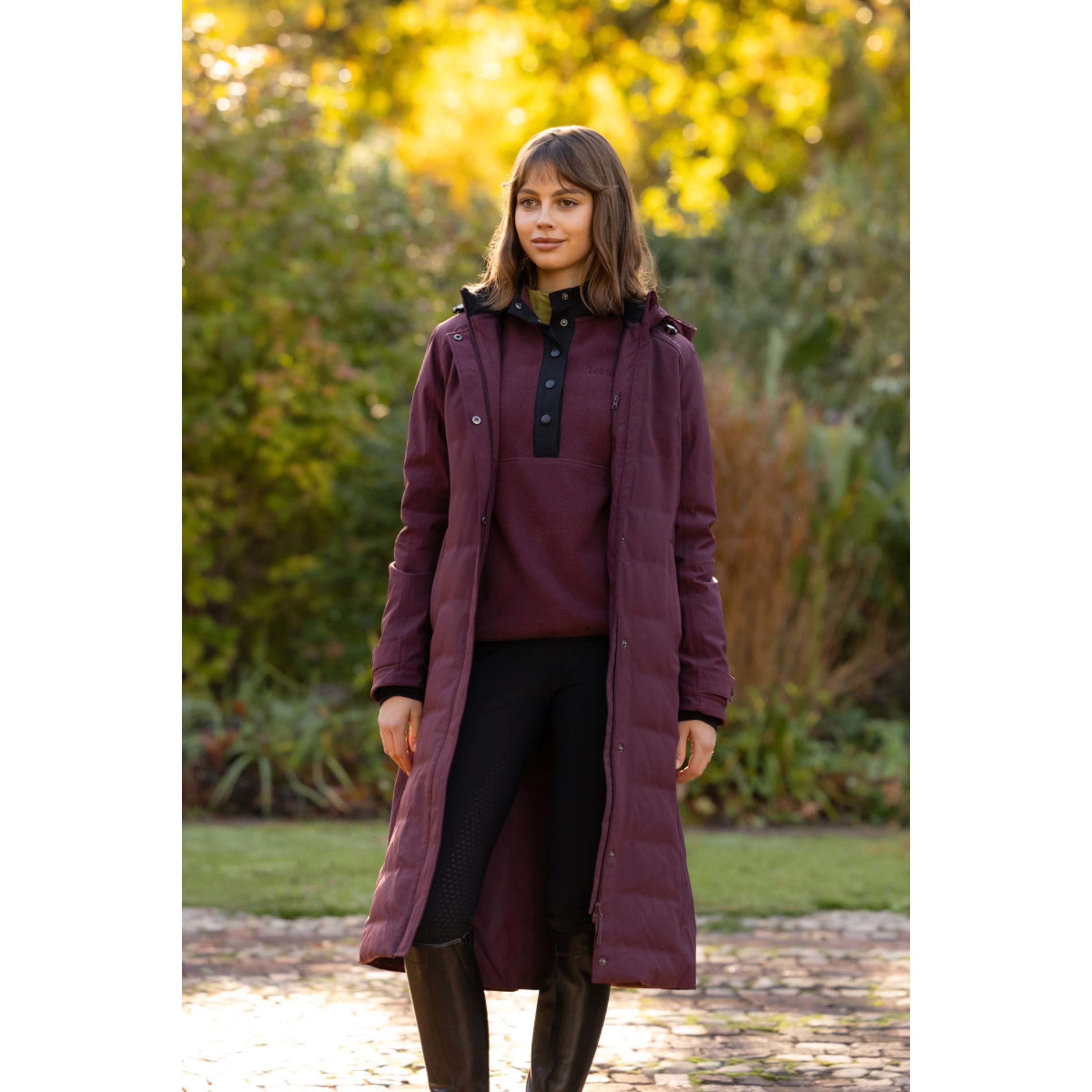 LeMieux Long Coat Erin Waterproof Padded Bramble