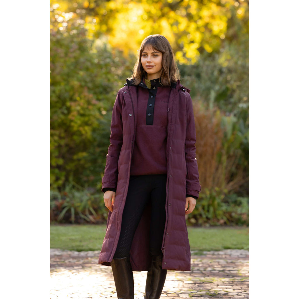 LeMieux Long Coat Erin Waterproof Padded Bramble