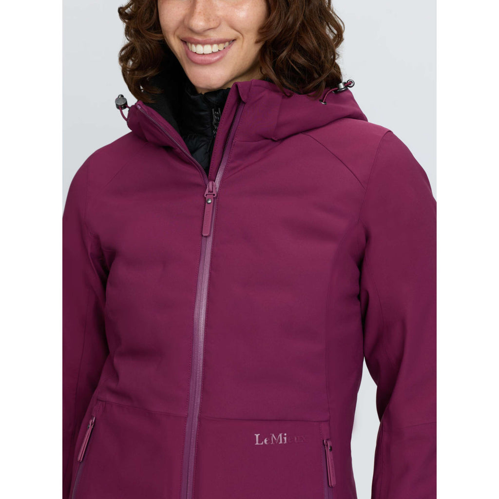 LeMieux Jacket Brooke 3-in-1 Waterproof Hybrid Blackberry