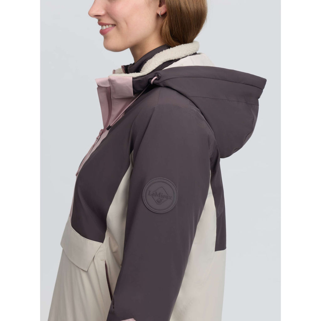 LeMieux Jacket Phoebe Half Zip Waterproof Anorak Wild Rose