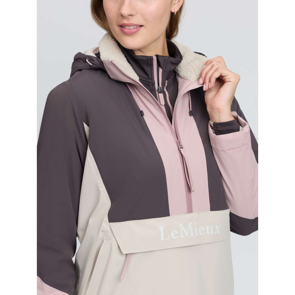 LeMieux Jacket Phoebe Half Zip Waterproof Anorak Wild Rose