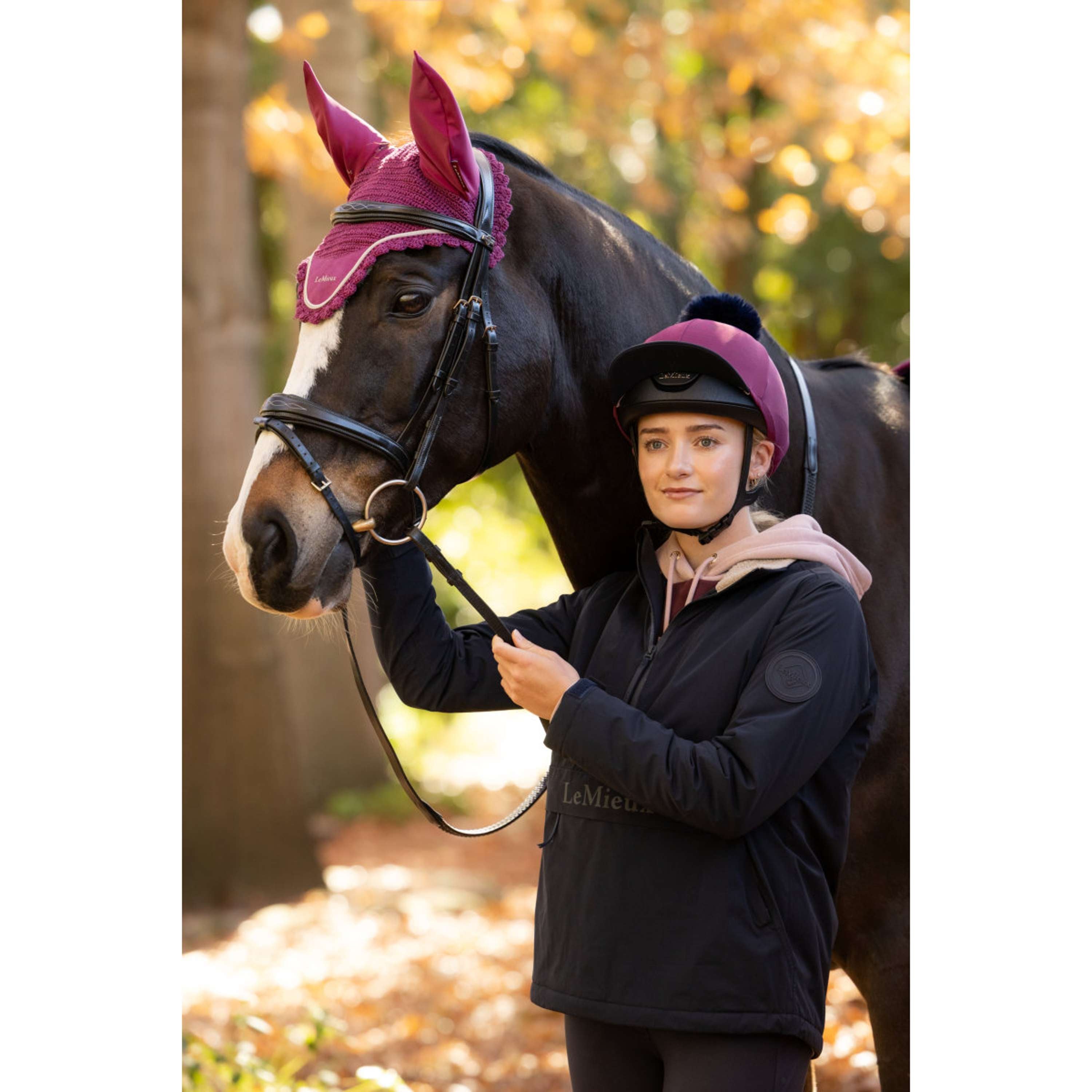 LeMieux Jacket Phoebe Half Zip Waterproof Anorak Navy