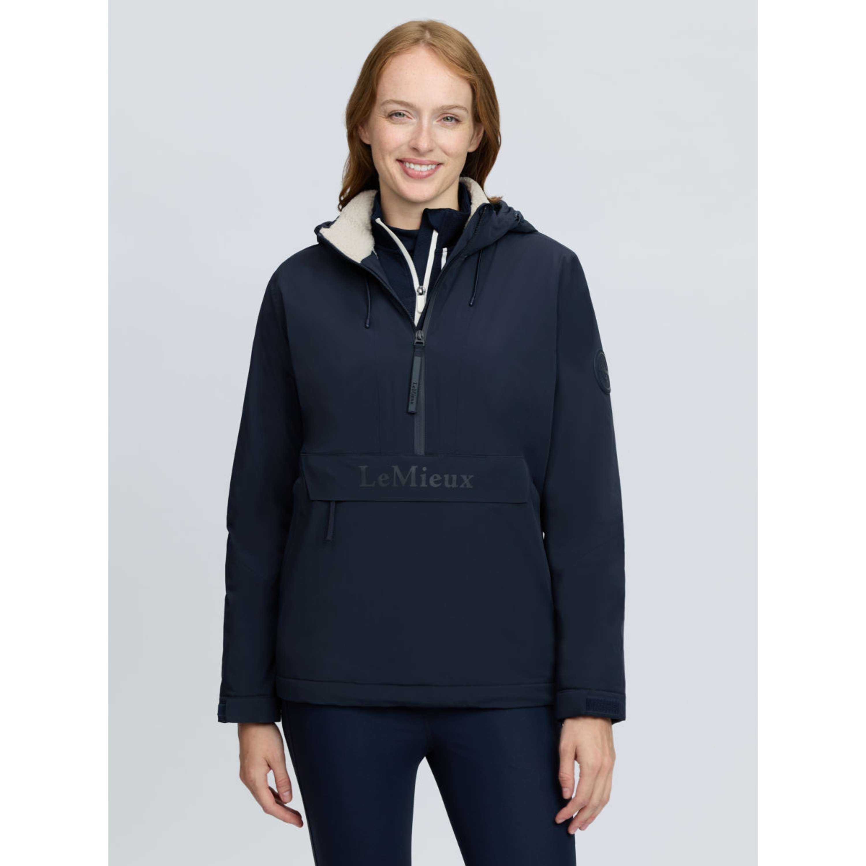 LeMieux Jacket Phoebe Half Zip Waterproof Anorak Navy