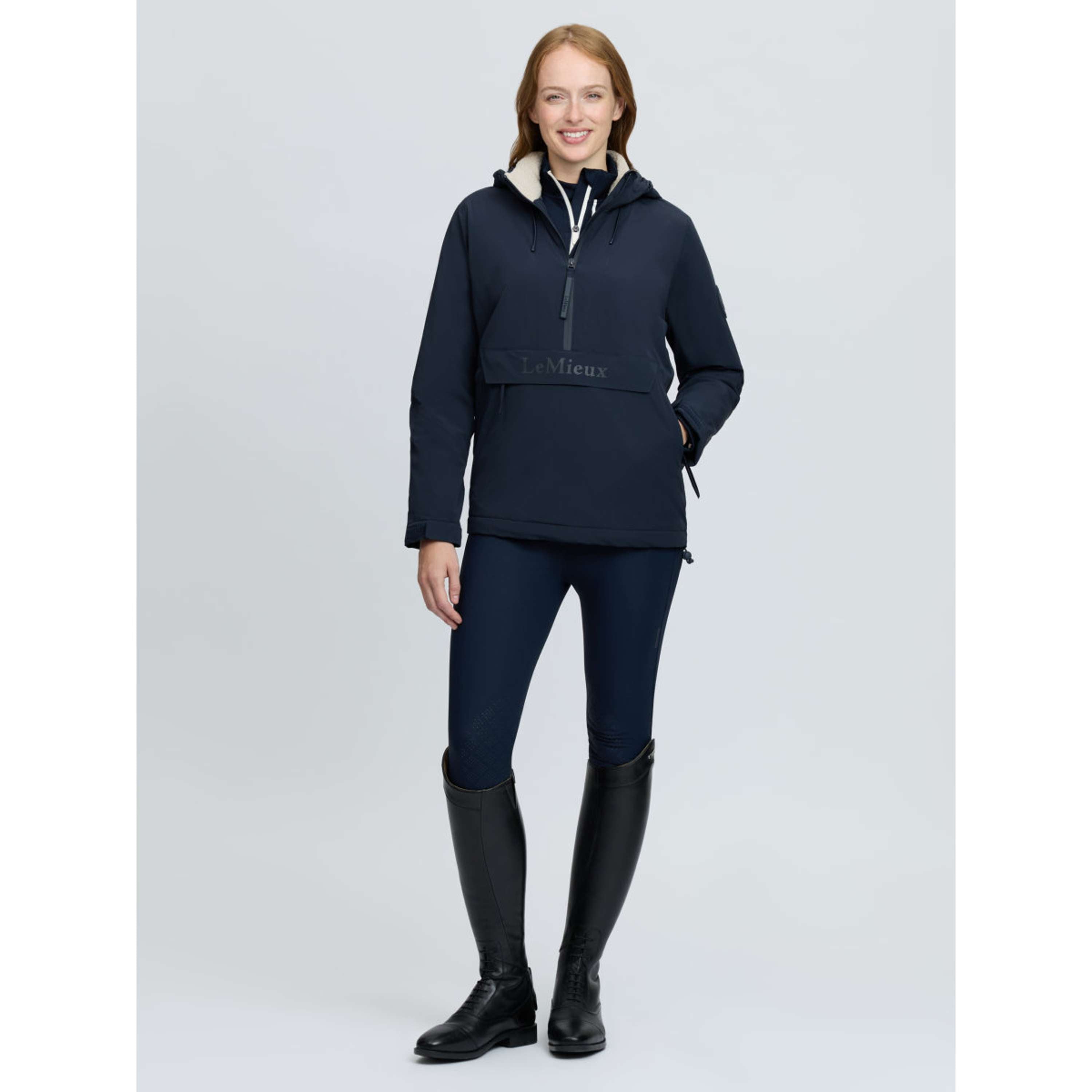 LeMieux Jacket Phoebe Half Zip Waterproof Anorak Navy