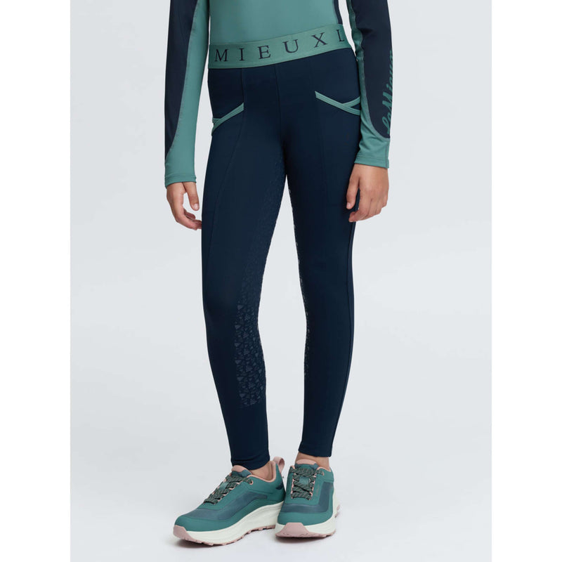 LeMieux Riding Legging Kids Full Grip Navy/Aloe