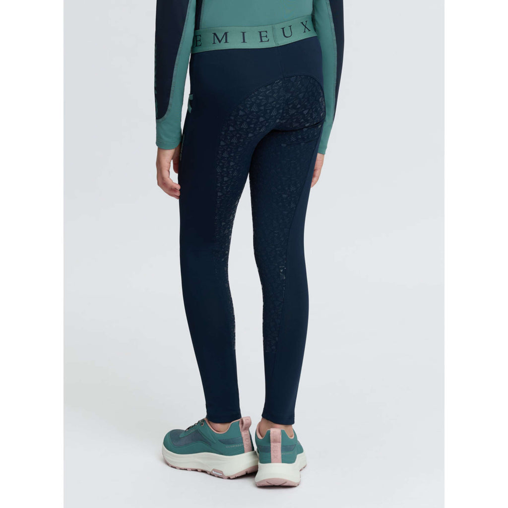 LeMieux Riding Legging Kids Full Grip Navy/Aloe