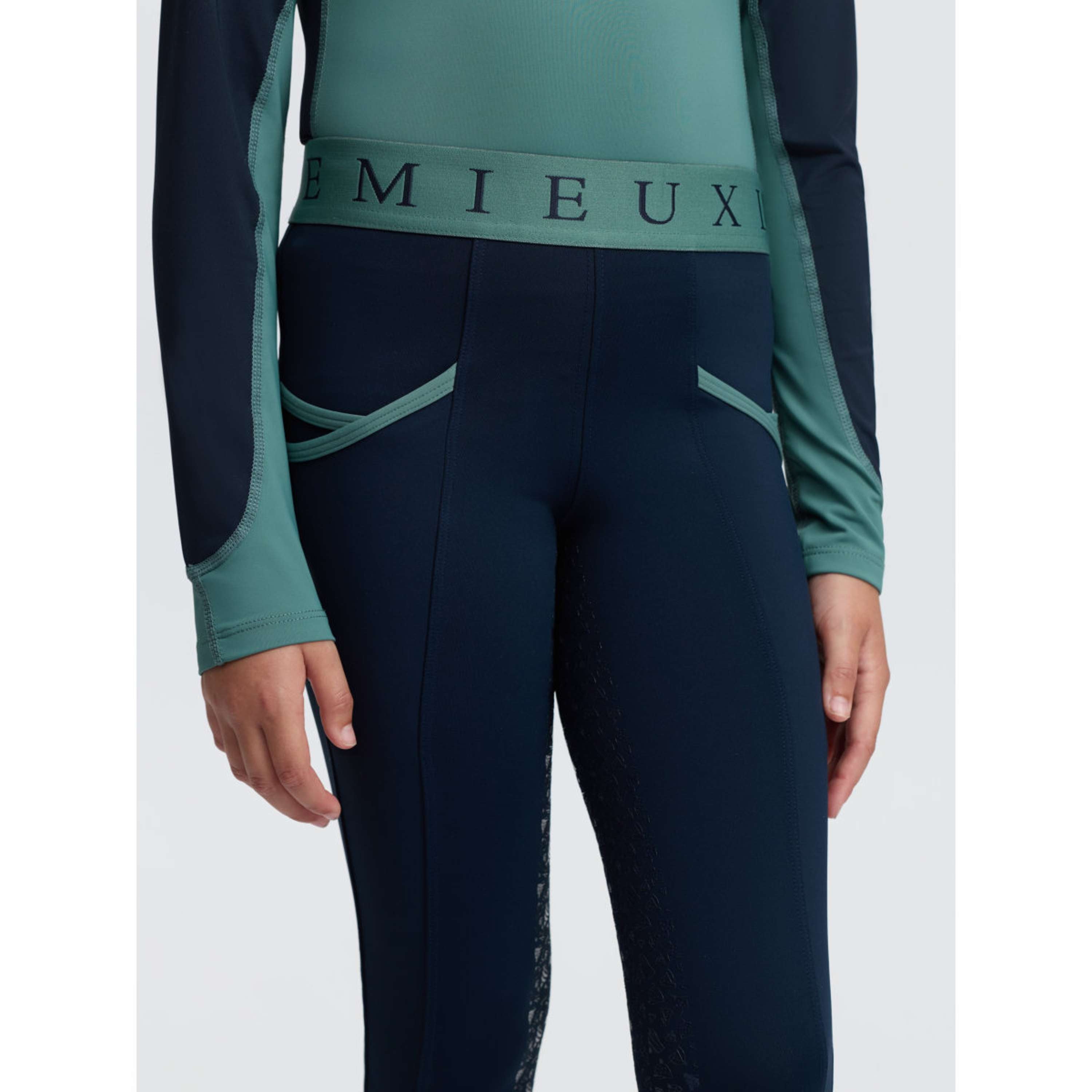 LeMieux Riding Legging Kids Full Grip Navy/Aloe