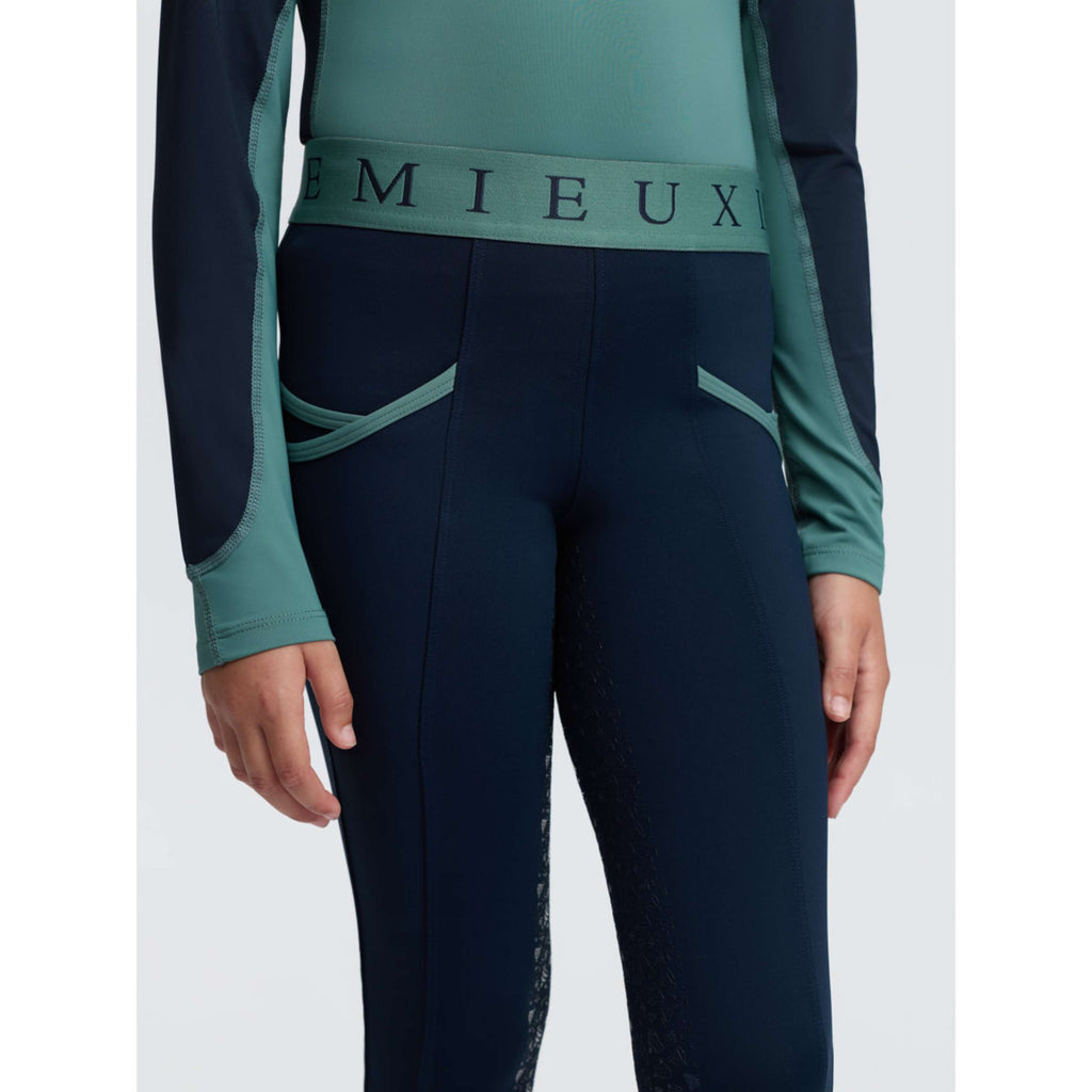 LeMieux Riding Legging Kids Full Grip Navy/Aloe