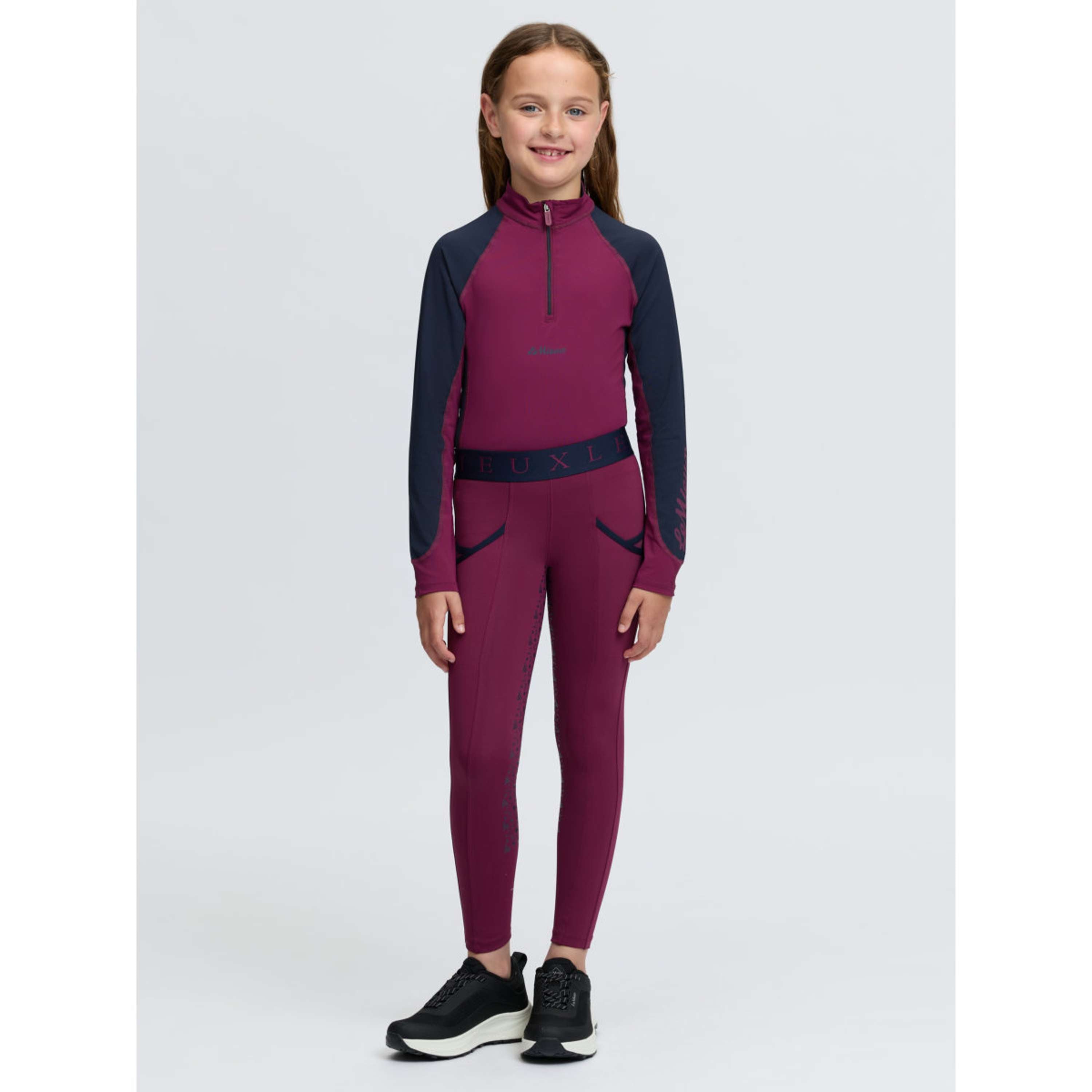 LeMieux Riding Legging Kids Full Grip Blackberry