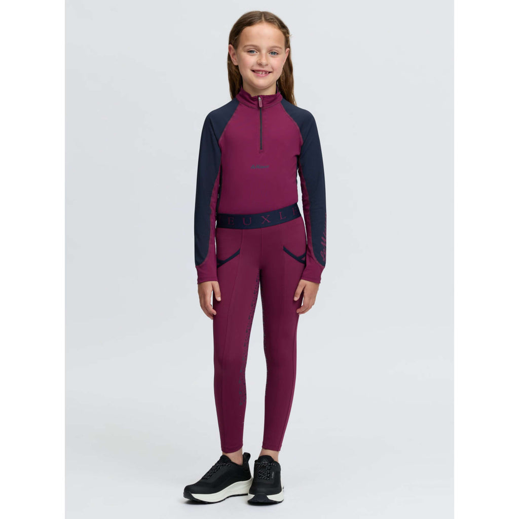 LeMieux Riding Legging Kids Full Grip Blackberry