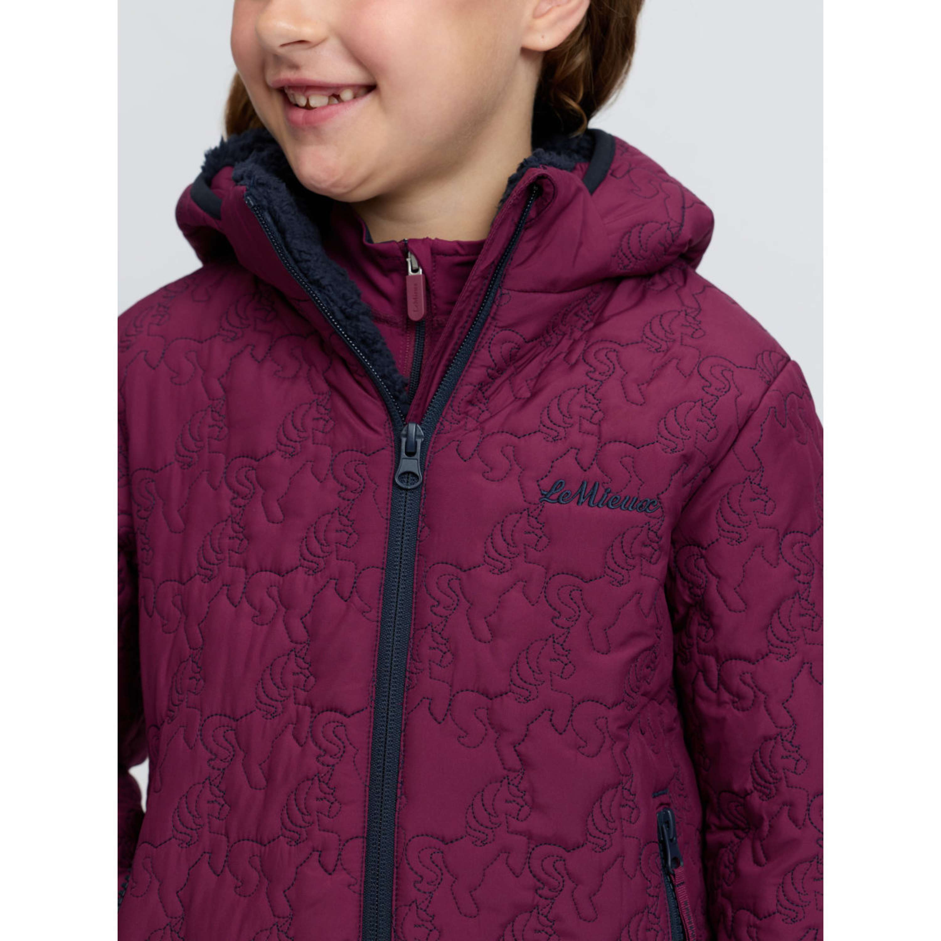 LeMieux Jacket Lola Quilted Kids Blackberry