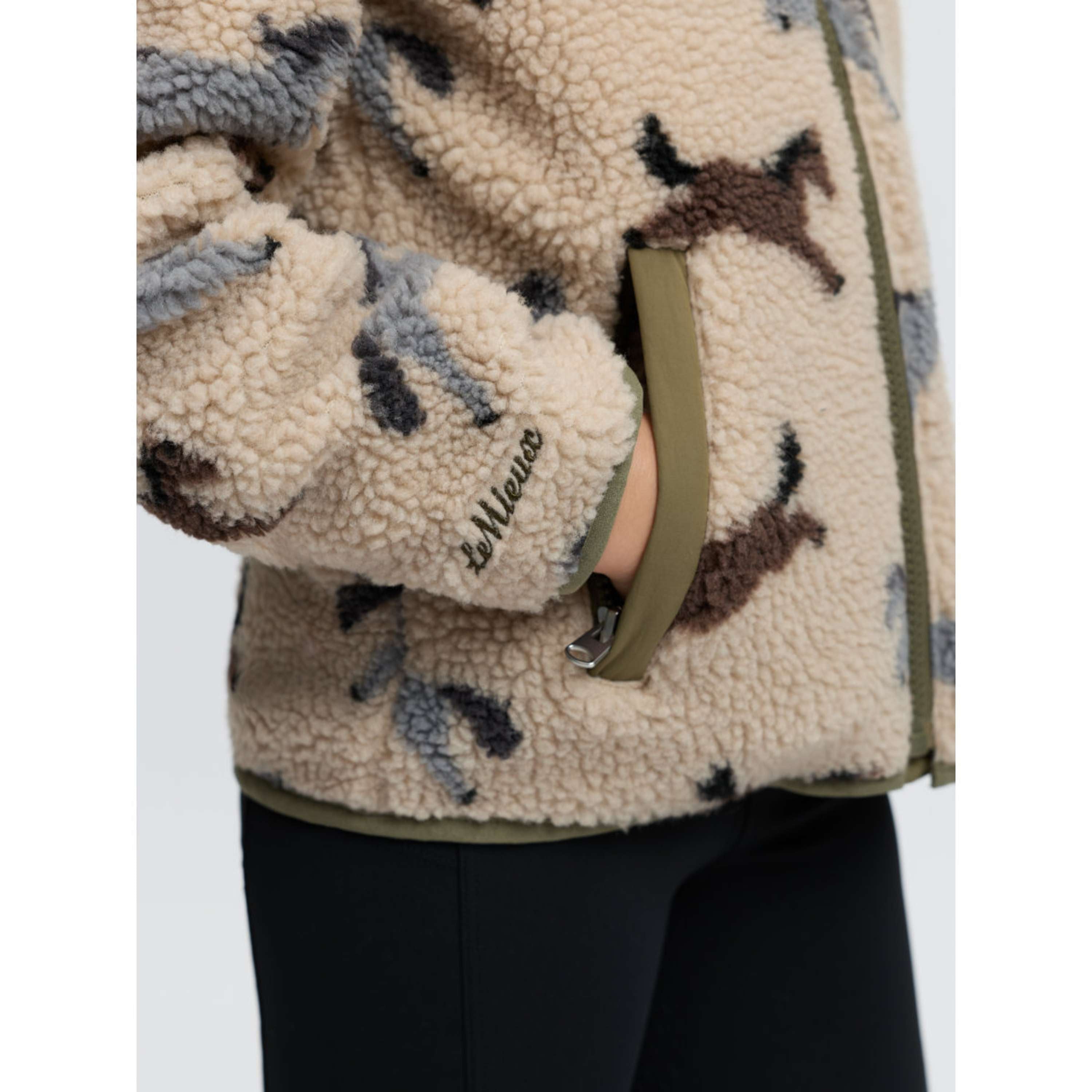 LeMieux Zip-Hoodie Theo Pony Fleece Kids Willow Green