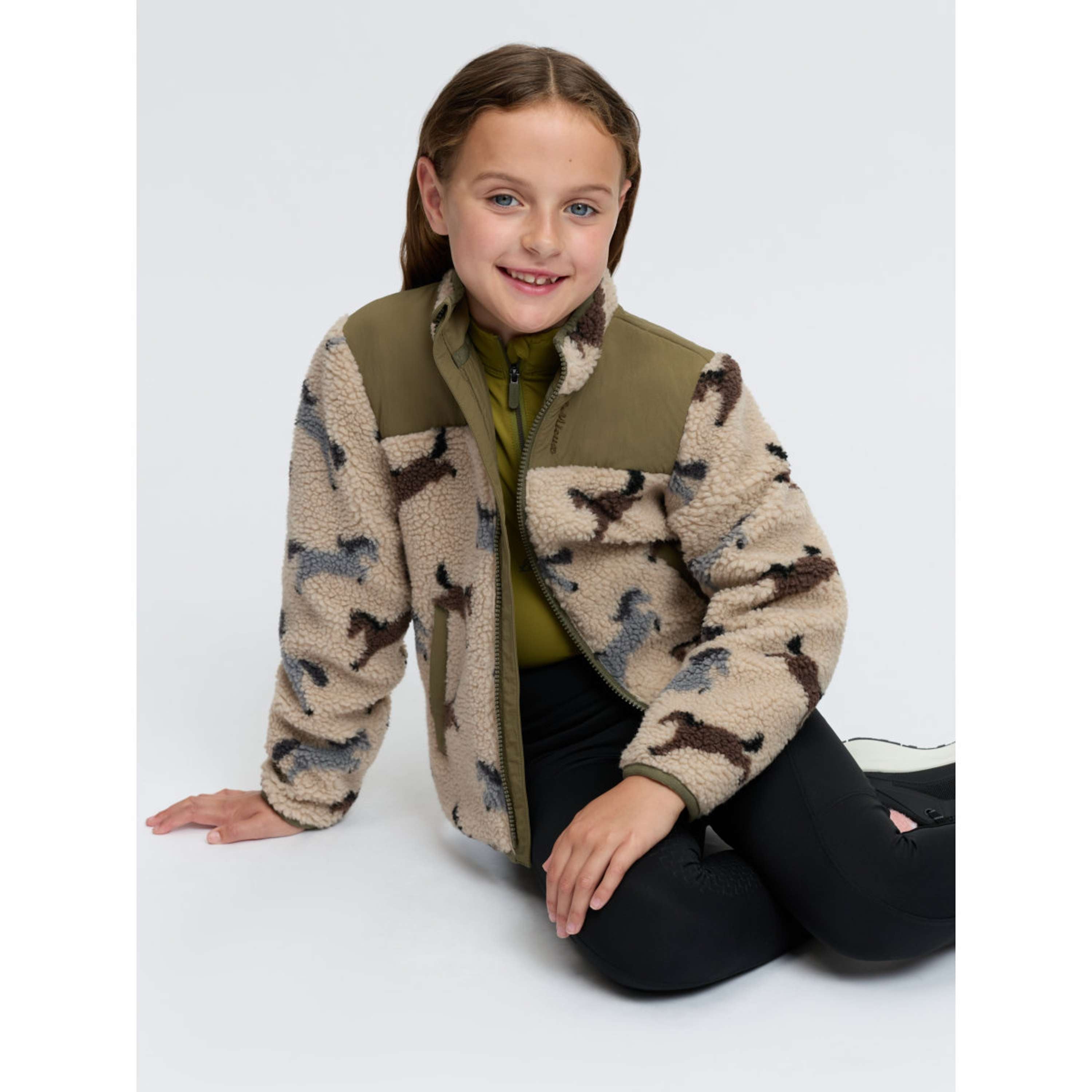 LeMieux Zip-Hoodie Theo Pony Fleece Kids Willow Green