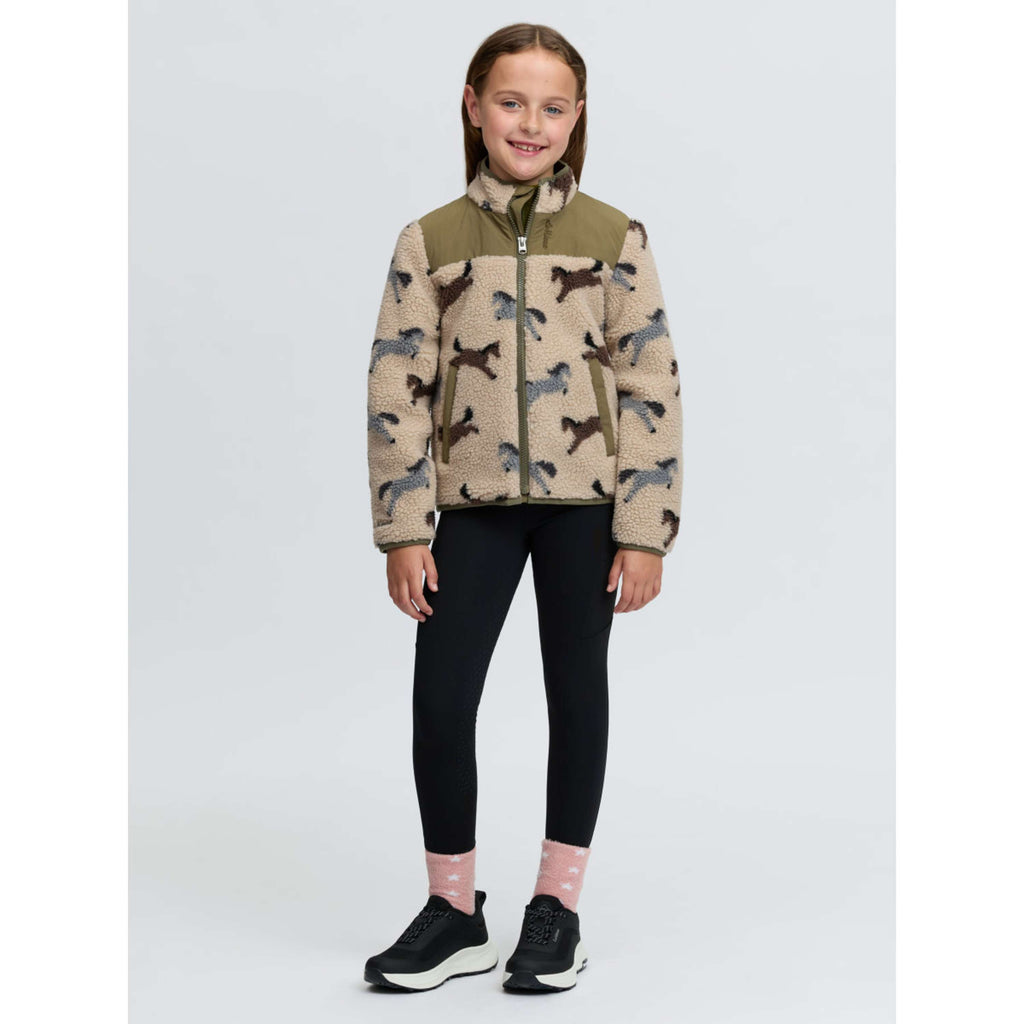 LeMieux Zip-Hoodie Theo Pony Fleece Kids Willow Green