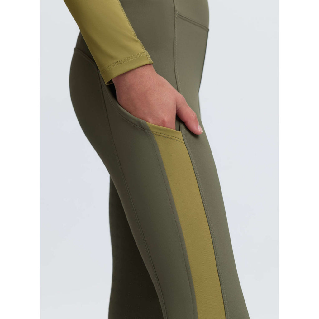 LeMieux Riding Legging Orla Kids Full Grip Willow Green