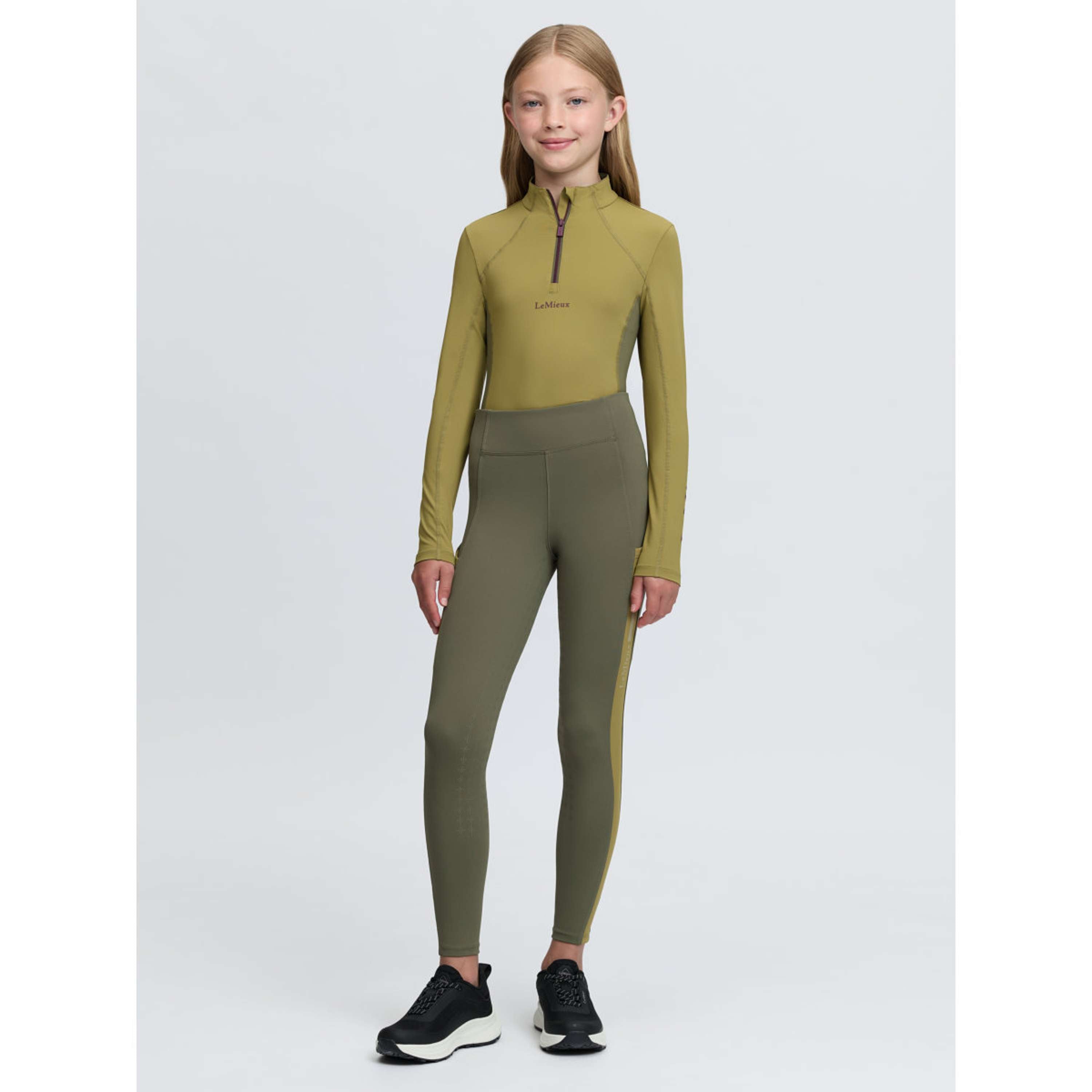 LeMieux Riding Legging Orla Kids Full Grip Willow Green