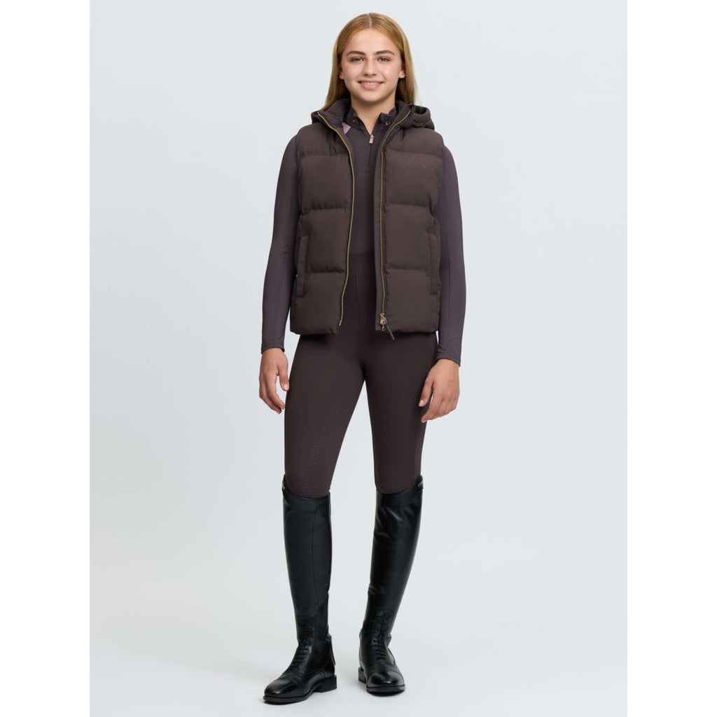 LeMieux Bodywarmer Joey Hooded Kids Cocoa