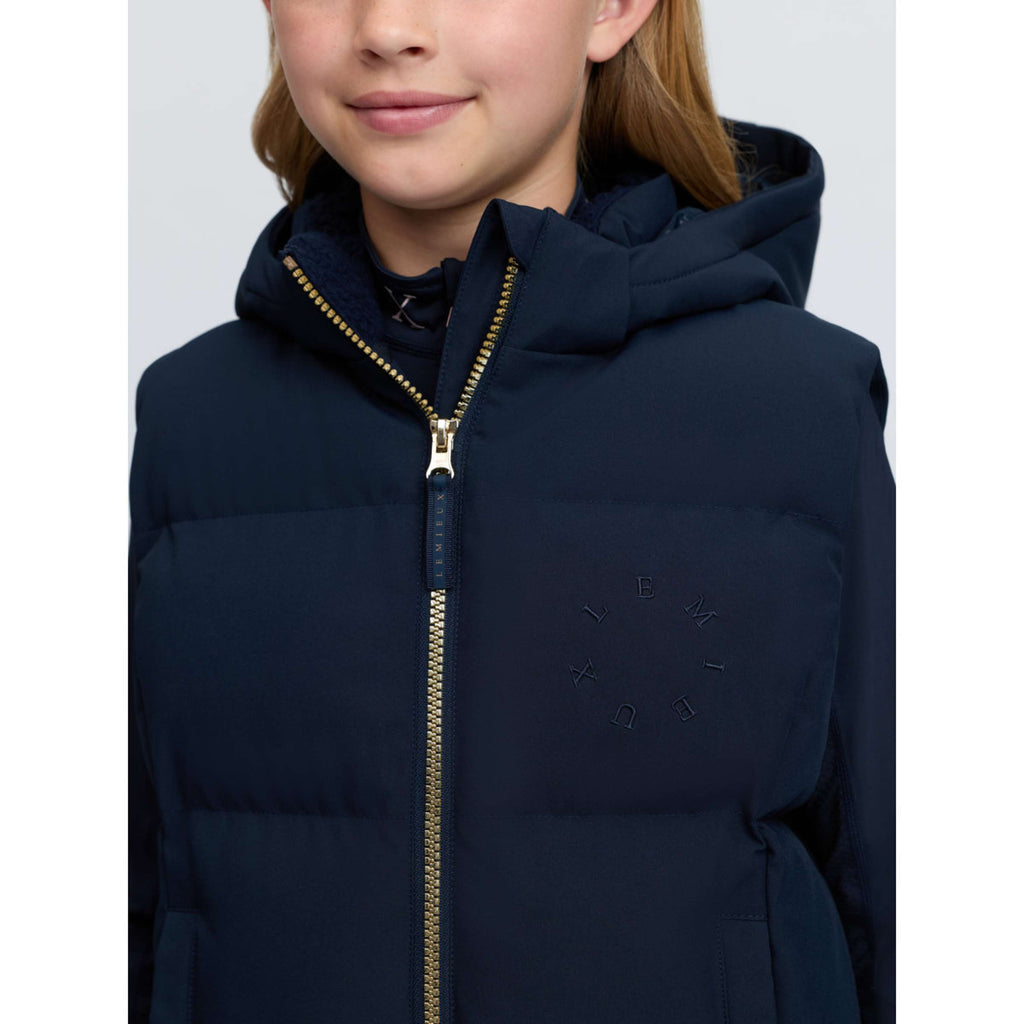 LeMieux Bodywarmer Joey Hooded Kids Navy