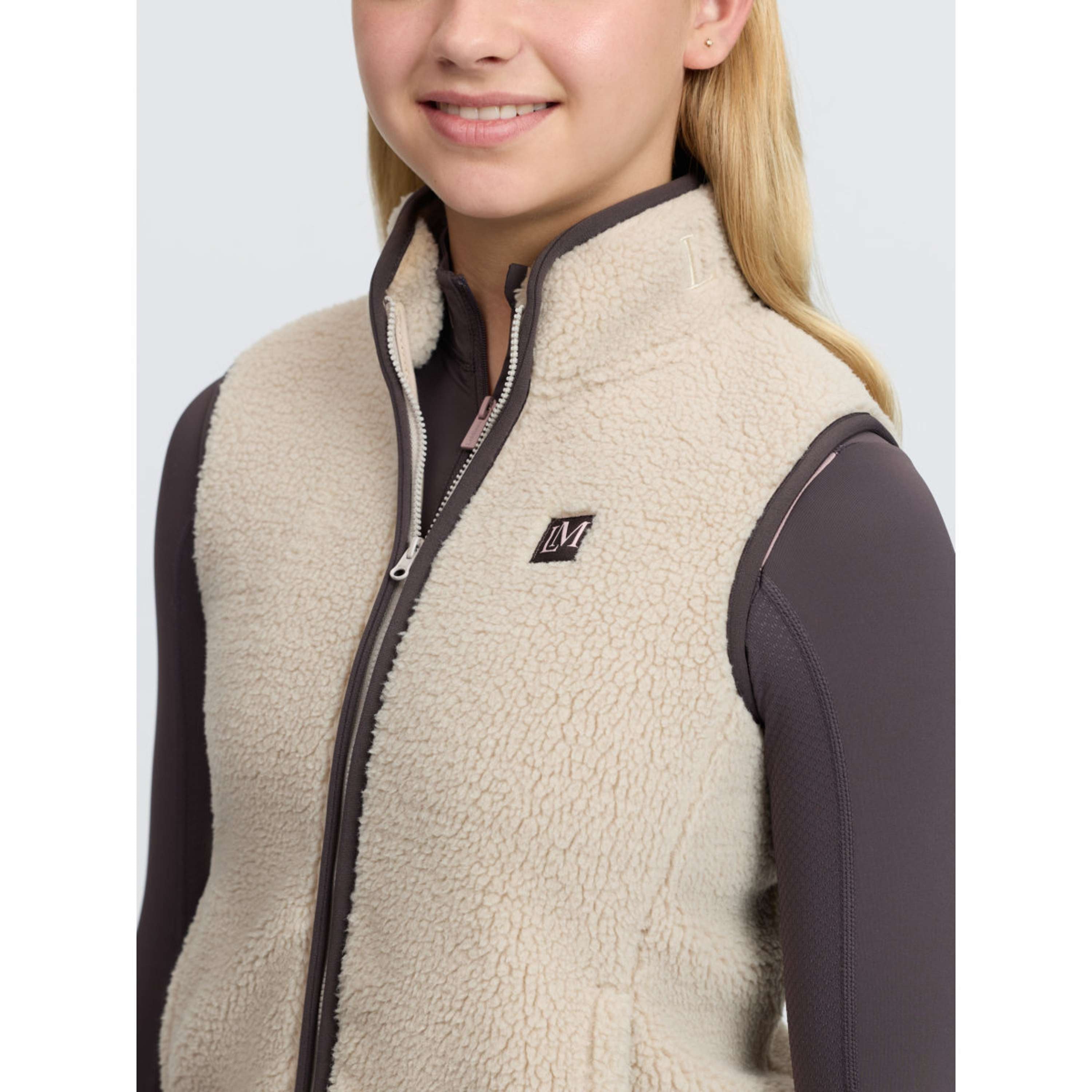 LeMieux Bodywarmer Trinity Teddy Kids Stone