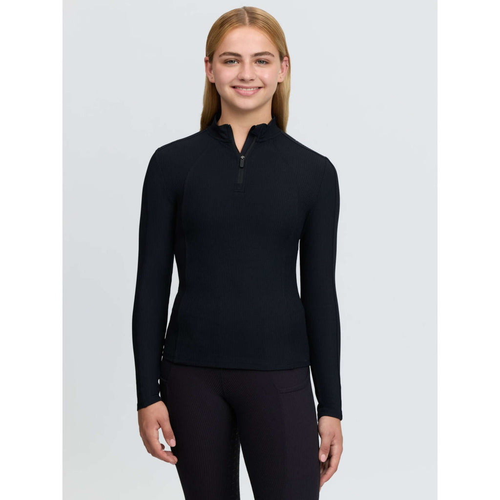 LeMieux Baselayer Raye Ribbed Kids Black