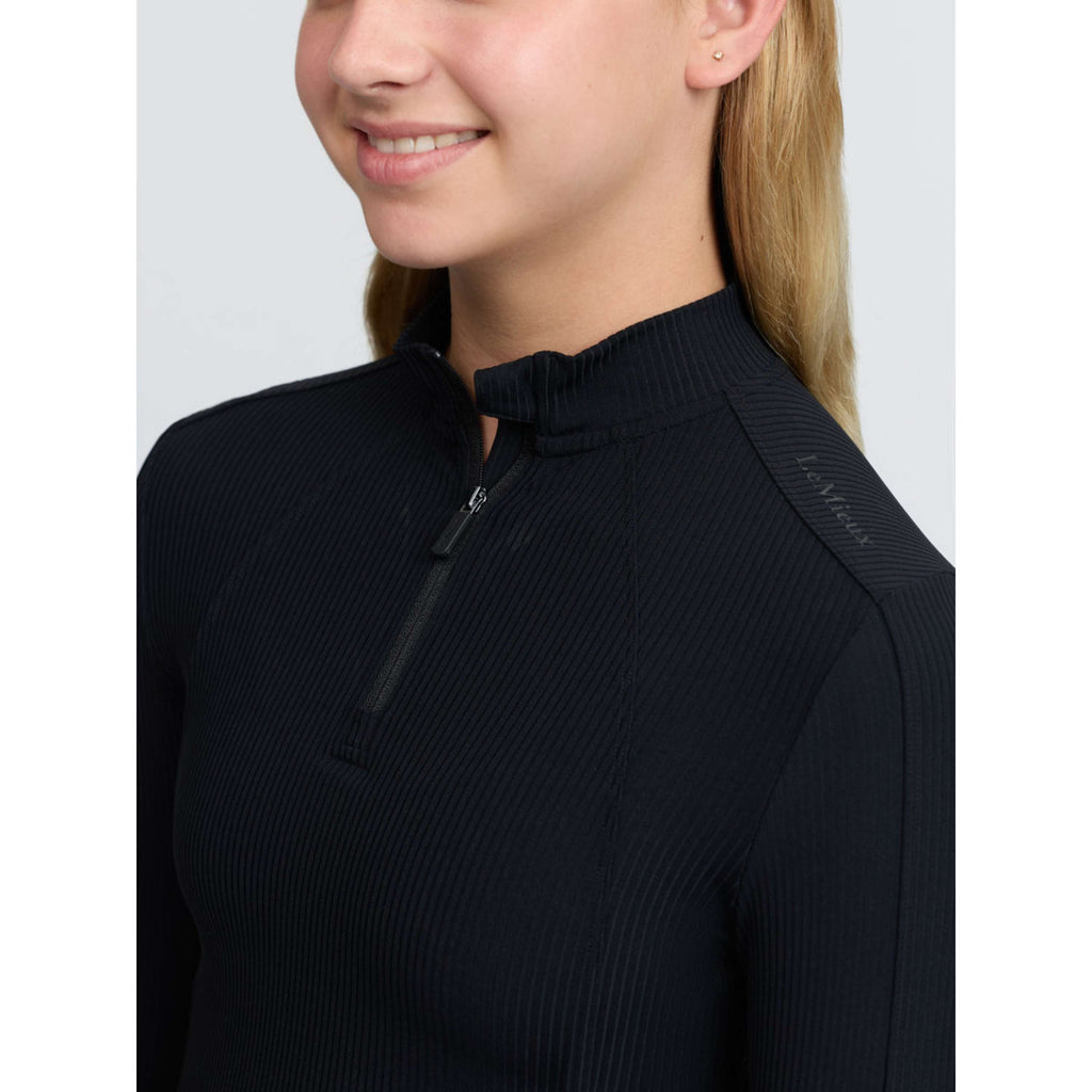 LeMieux Baselayer Raye Ribbed Kids Black