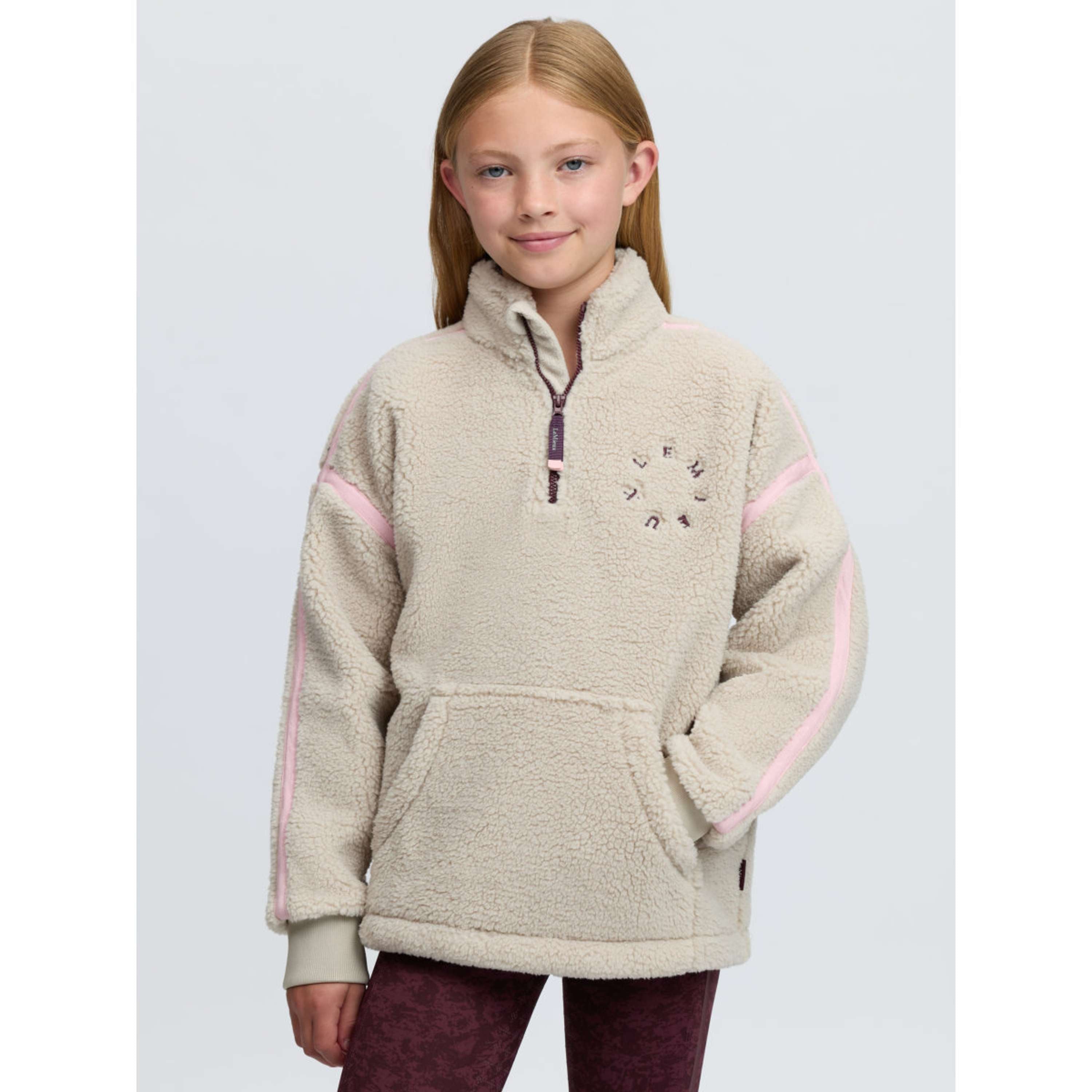LeMieux Sweater Jody Teddy Fleece Kids Stone
