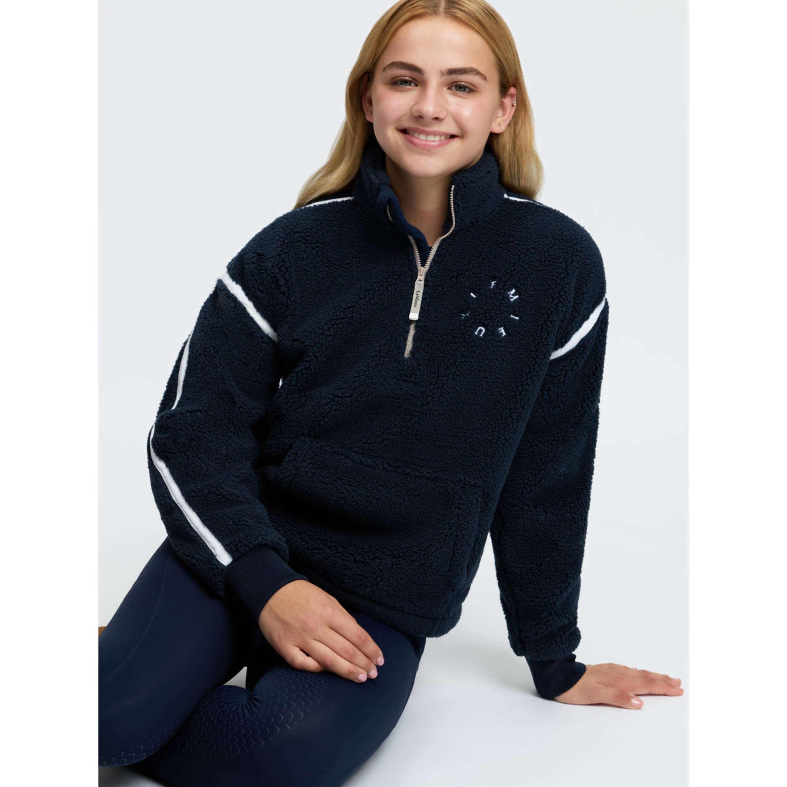 LeMieux Sweater Jody Teddy Fleece Kids Navy
