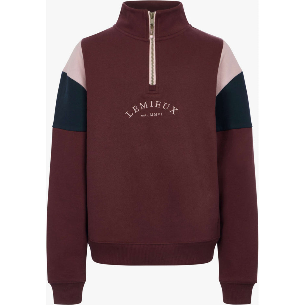 LeMieux Sweater Viola Quarter Zip Kids Bramble