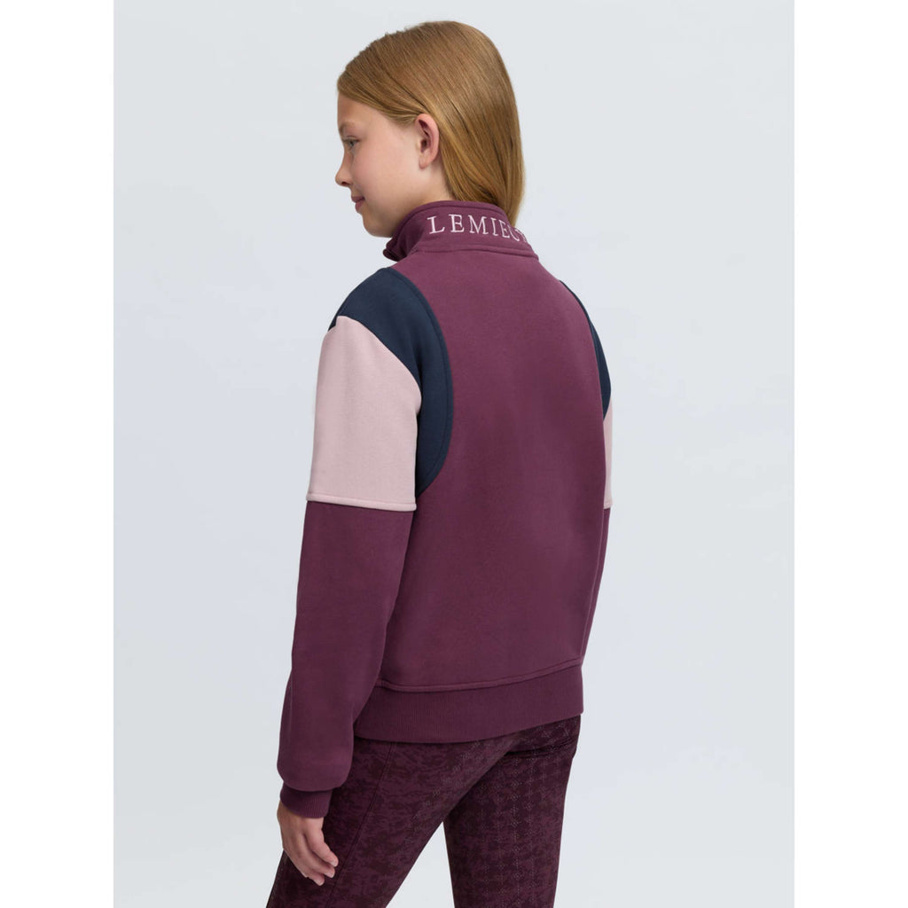 LeMieux Sweater Viola Quarter Zip Kids Bramble