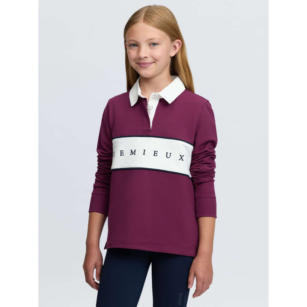 LeMieux Shirt Riley Rugby Kids Long Sleeves Blackberry