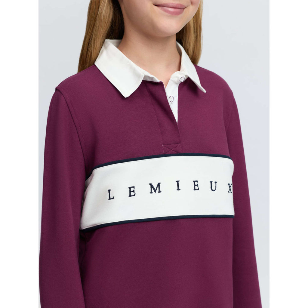 LeMieux Shirt Riley Rugby Kids Long Sleeves Blackberry