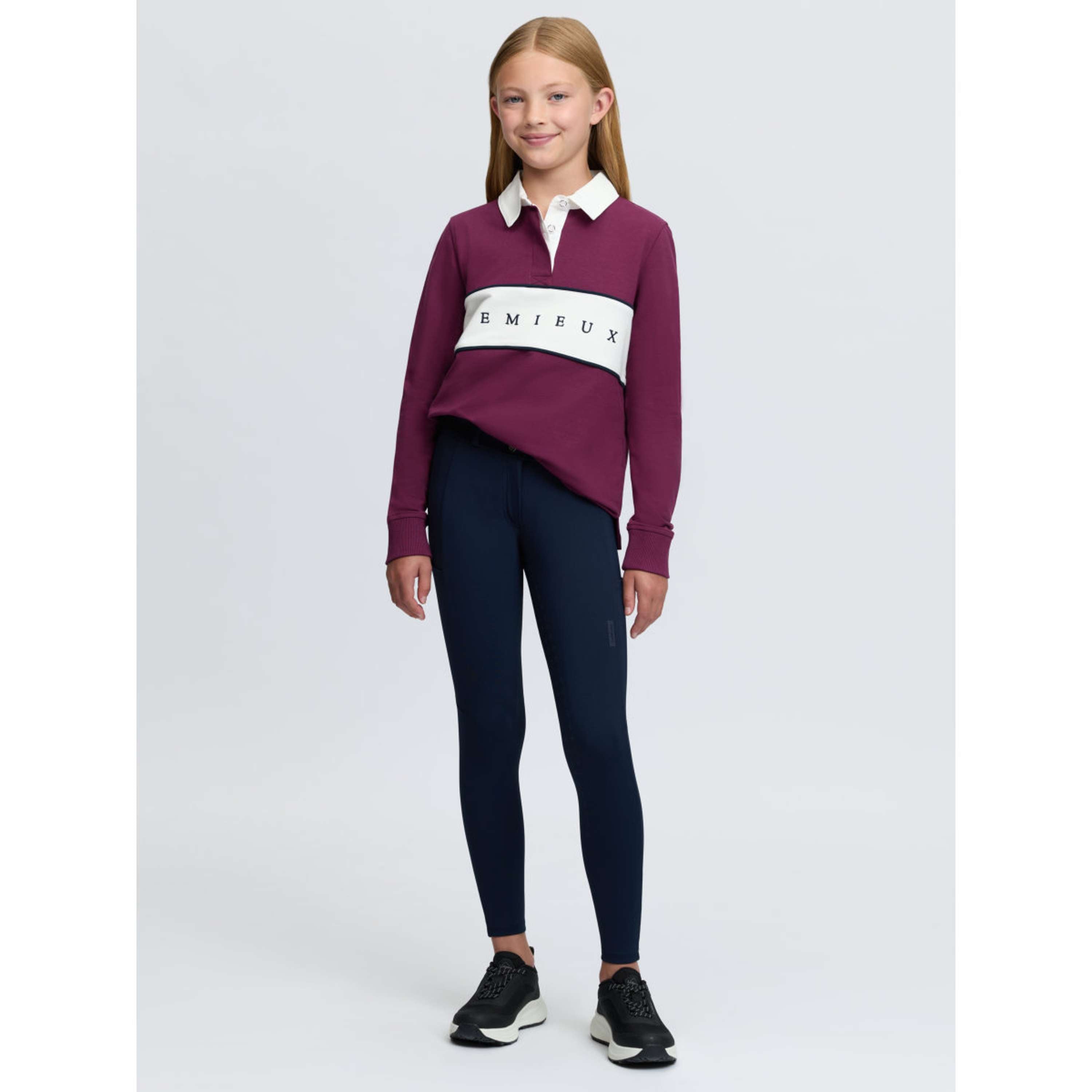 LeMieux Shirt Riley Rugby Kids Long Sleeves Blackberry