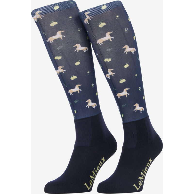 LeMieux Riding Socks Footsie Navy