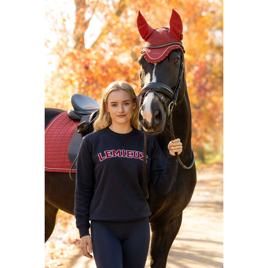 LeMieux Sweater Vida Varsity Crew Neck Navy